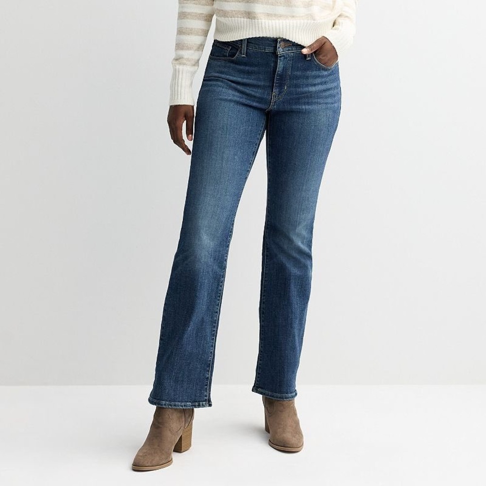 Levi's Women's Classic Boot Stretch High -Rise‎ Blue Jeans 16 Casual Western